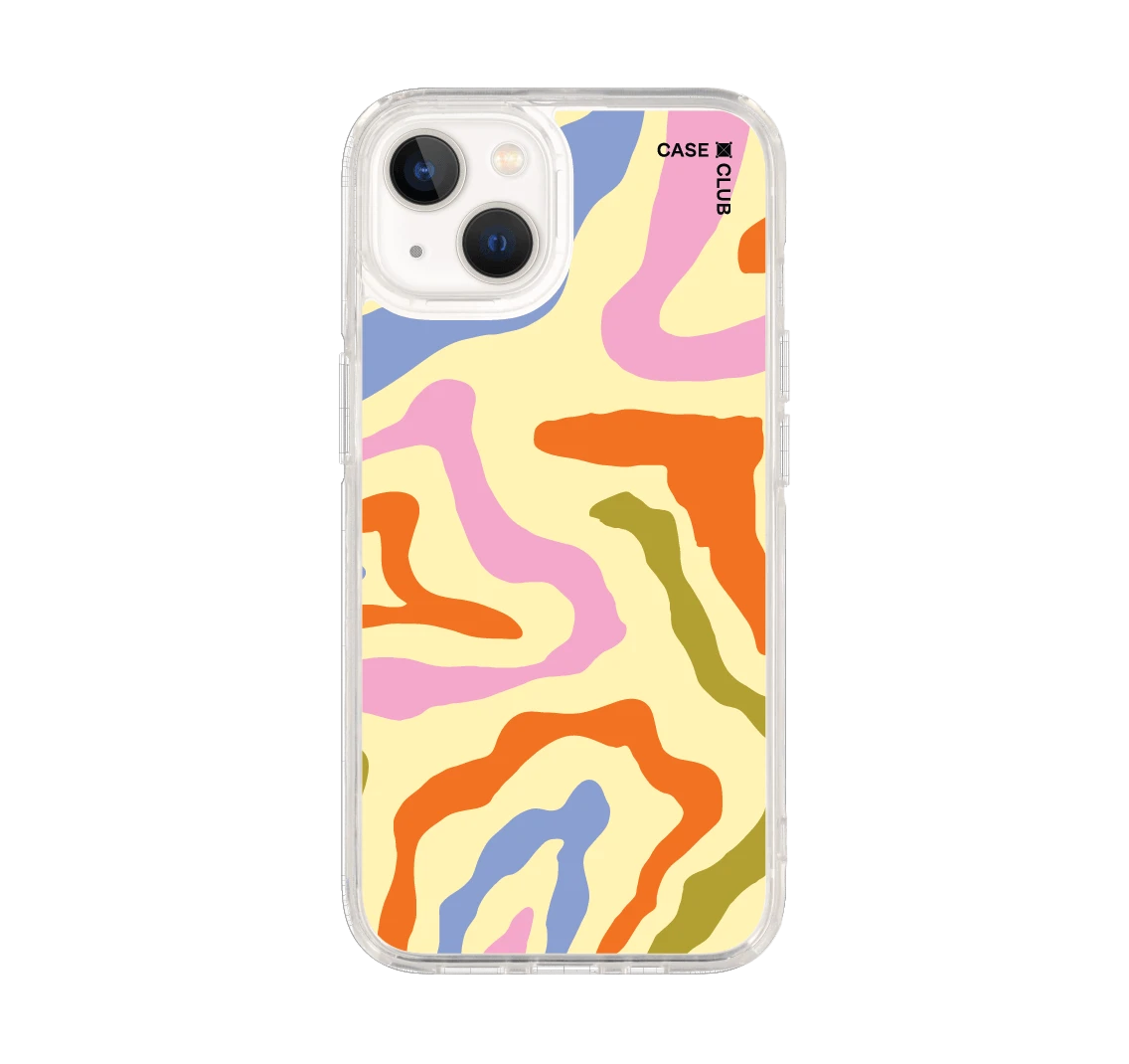 คลื่นสีสดใสมินิมอล